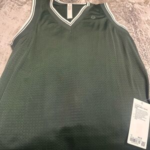 lululemon athletica Green Mesh Tank Top